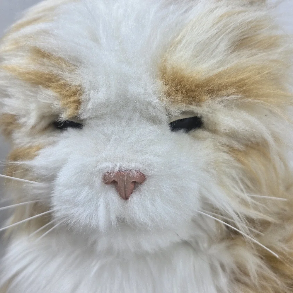 Joy For All Hasbro Orange Tabby Cat Interactive Pet MISSING AN EAR WORKS VIDEO!